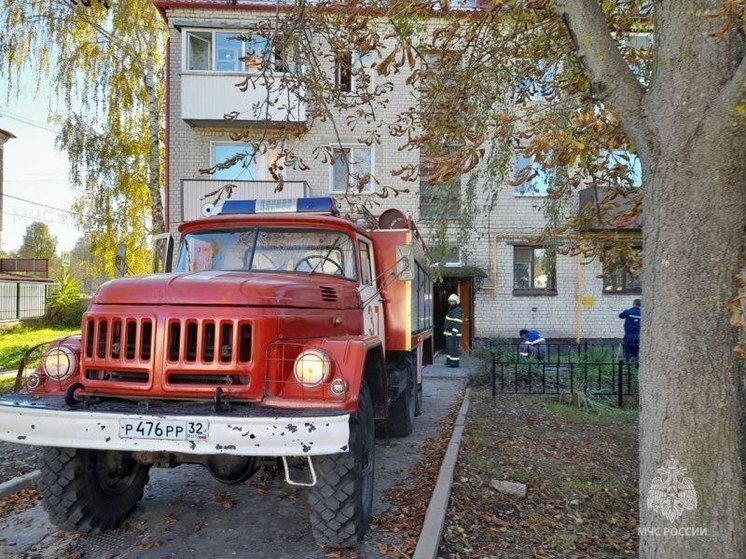 В брянском Почепе потушили загоревшуюся квартиру