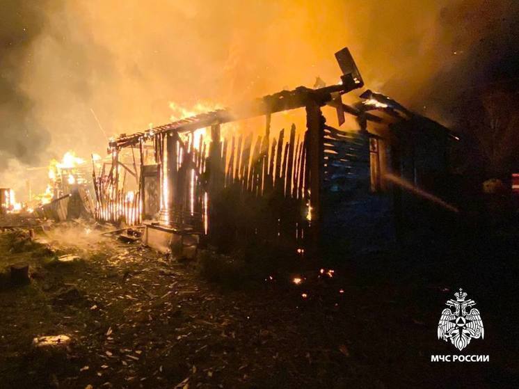 В Тверской области дотла сгорел частный дом