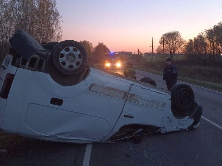 Легковушка перевернулась в округе Ступино
