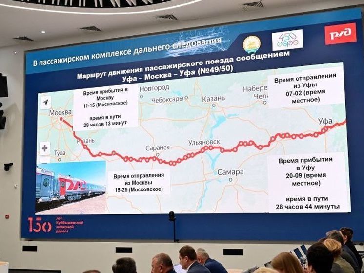 Фирменный поезд Уфа-Москва начнет курсировать в декабре