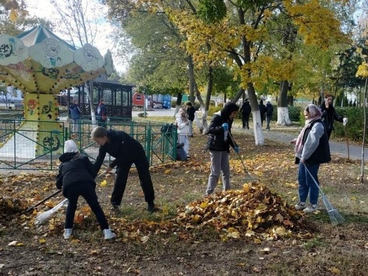 Порядок навели в Городском парке имени 30-летия Победы и в «Саду Памяти» в Ливнах Орловской области