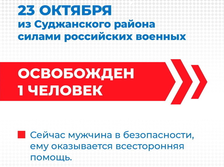 Российские военные 23 октября спасли жителя Суджанского района