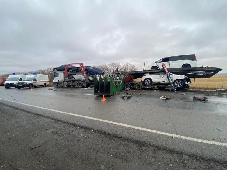 Три человека пострадали в ДТП с 9 машинами на трассе Тюмень-Омск