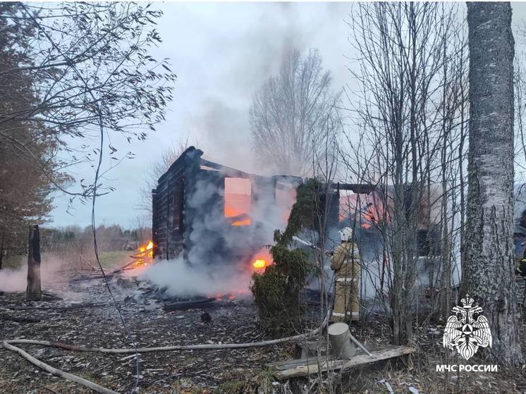 На пепелище сгоревшего дома в Тверской области нашли труп мужчины