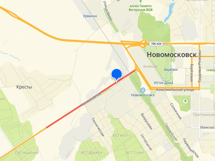 Житель Новомосковска пожаловался на отсутствие освещения на улице Космонавтов