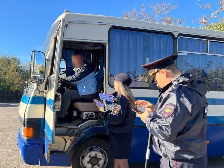 В Геническе госавтоинспекторы проверили безопасность автобусных перевозок