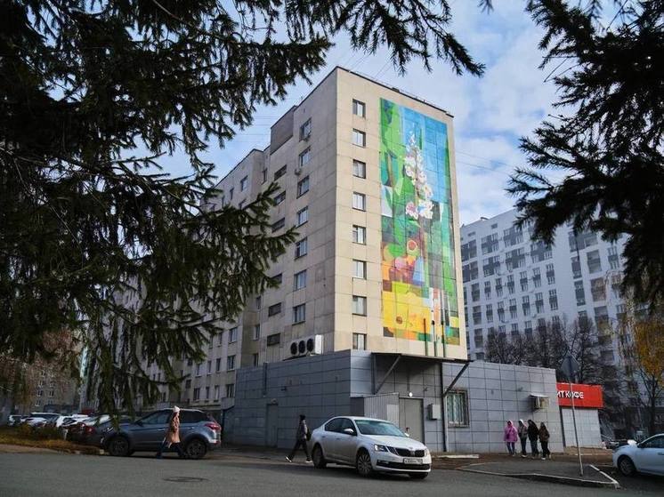 Новое граффити появилось на фасаде уфимской многоэтажки