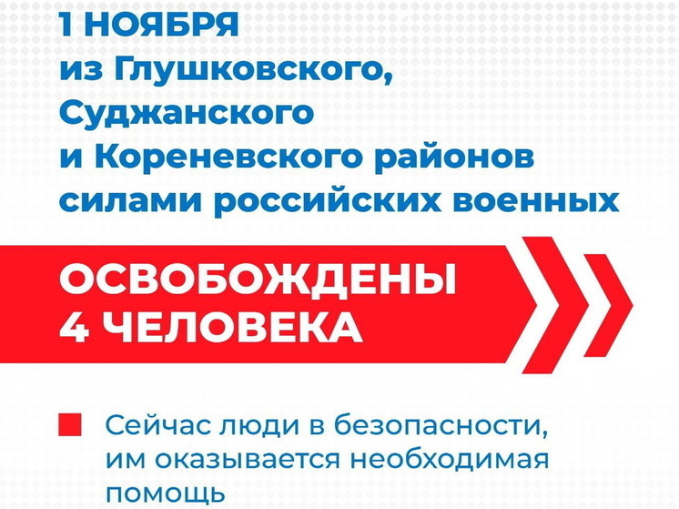 Российские военные спасли четырёх жителей курского приграничья