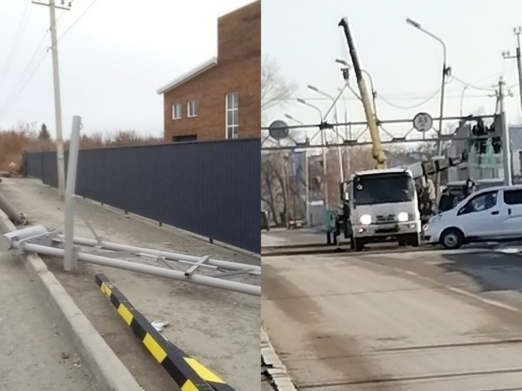 Ограничитель для фур восстановили на Малыгина в Новосибирске