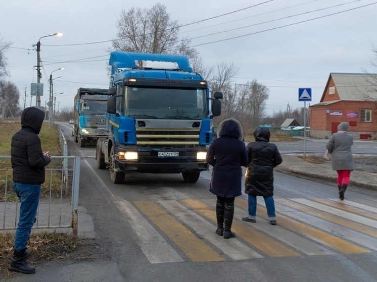 Новосибирцы встали в живую изгородь на пути у грузовиков