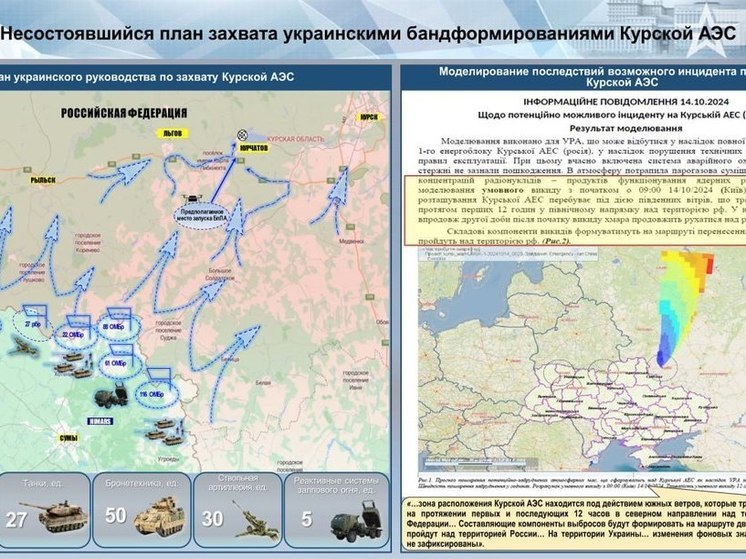 МО РФ: в захвате Курской АЭС должны были участвовать 20 тысяч боевиков ВСУ