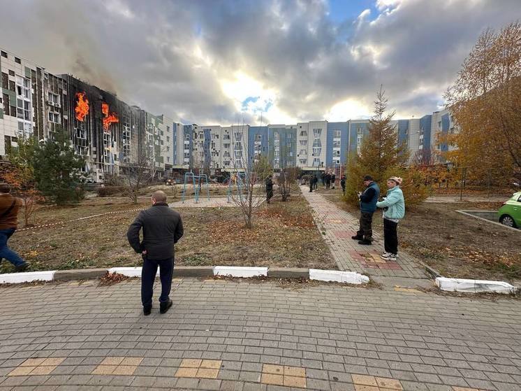 «Все яркое и звук – стекла падают»: белгородцы – об атаке БПЛА на многоэтажку