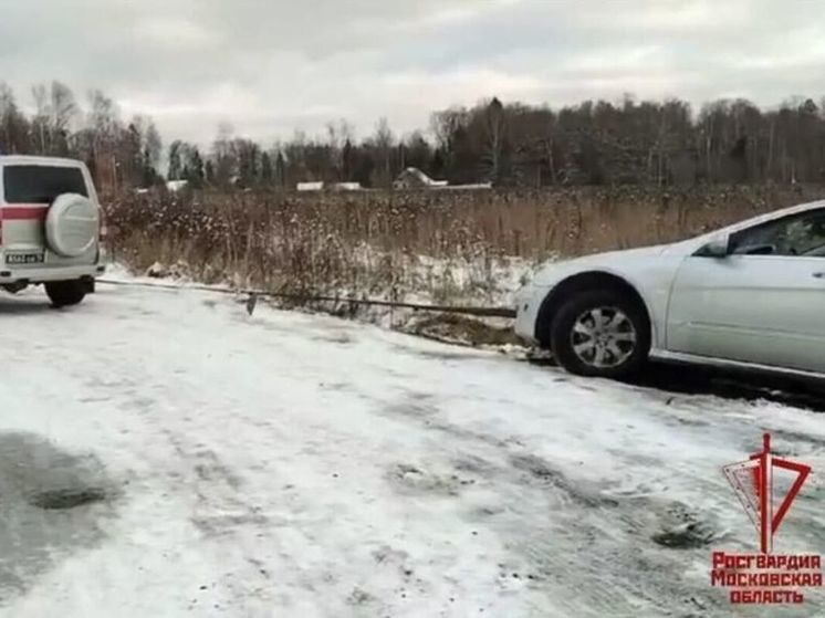Росгвардейцы помогли автоледи на обледенелой дороге