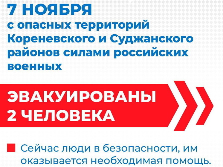 В Курской области бойцы ВС РФ эвакуировали двух жителей приграничья