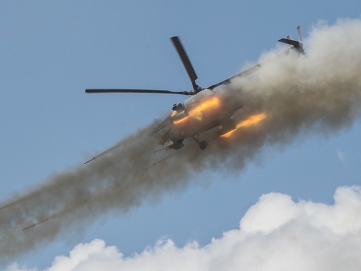 В курском приграничье экипаж Ми-28НМ уничтожил очередной опорник ВСУ