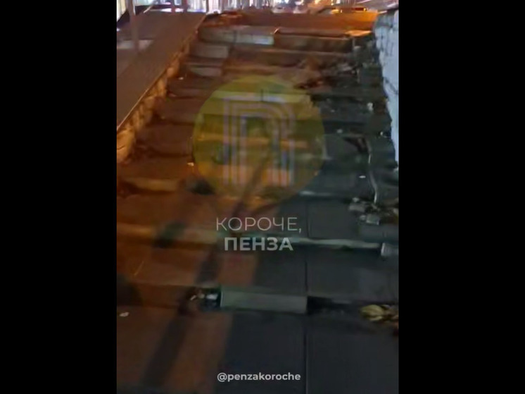 Лестница на улице Пушкина рассыпается на глазах пензенцев