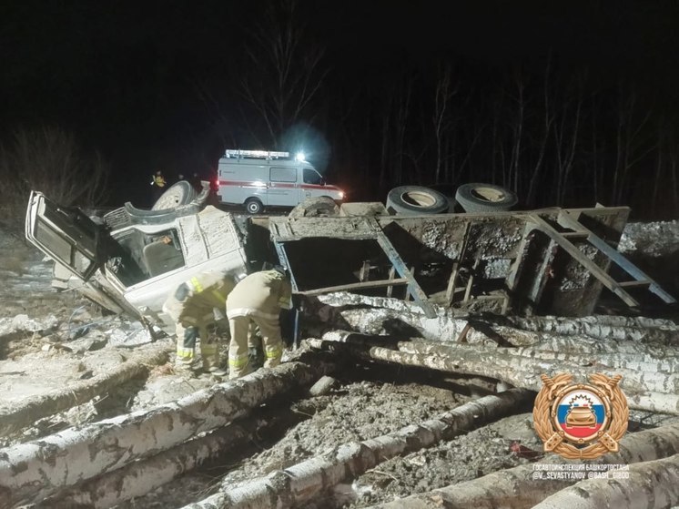 На трассе в Башкирии грузовик вылетел в кювет – водитель погиб