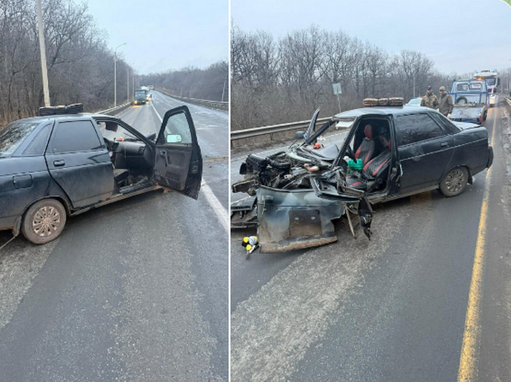 Автоледи въехала в ограждение под Воронежем и попала в больницу