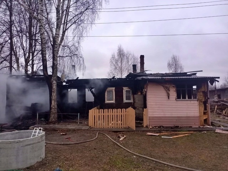 Огнеборцы отстояли здание Центра дополнительного образования в поселке Шипицыно