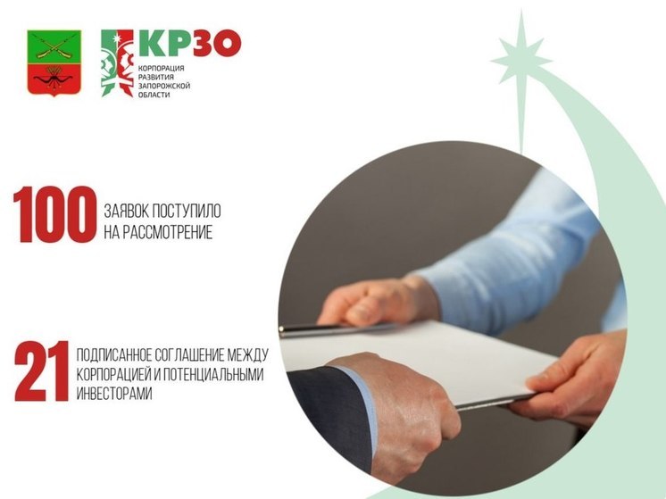 Корпорация развития Запорожской области рассматривает более 100 заявок инвесторов