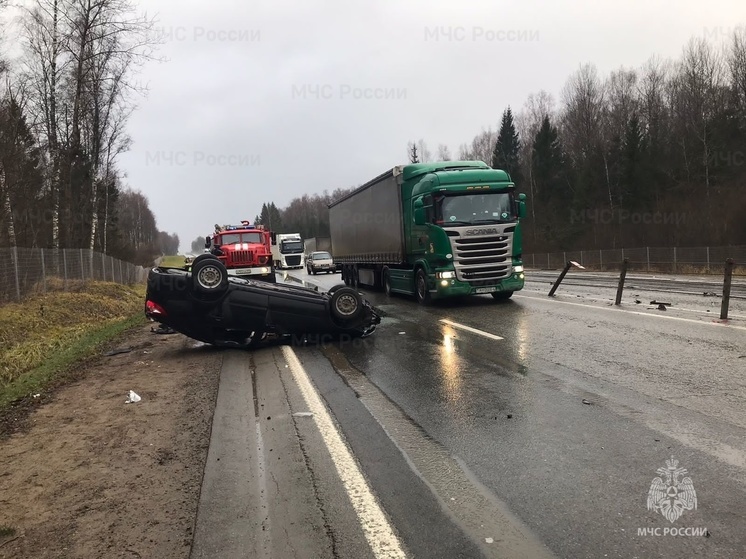 В ДТП на трассе М-1 под Вязьмой пострадала женщина