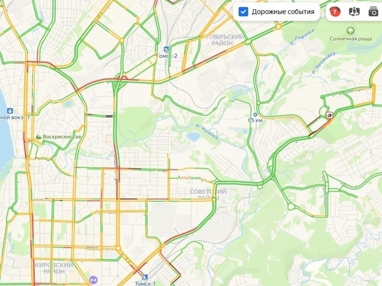 Томичи утром 18 ноября вновь оказались в плену автомобильных заторов