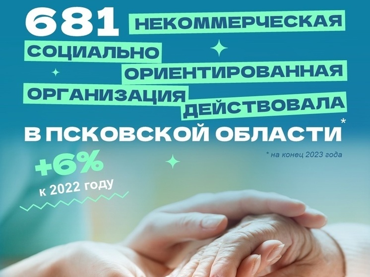 681 социально ориентированная организация действовала в Псковской области в 2023 году