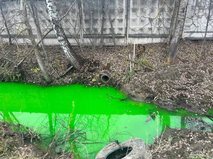 В Раменском потекла зеленая вода