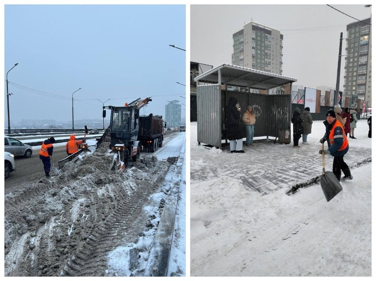 По поручению мэра Омска Шелеста на уборку снега вывели все дорожные звенья