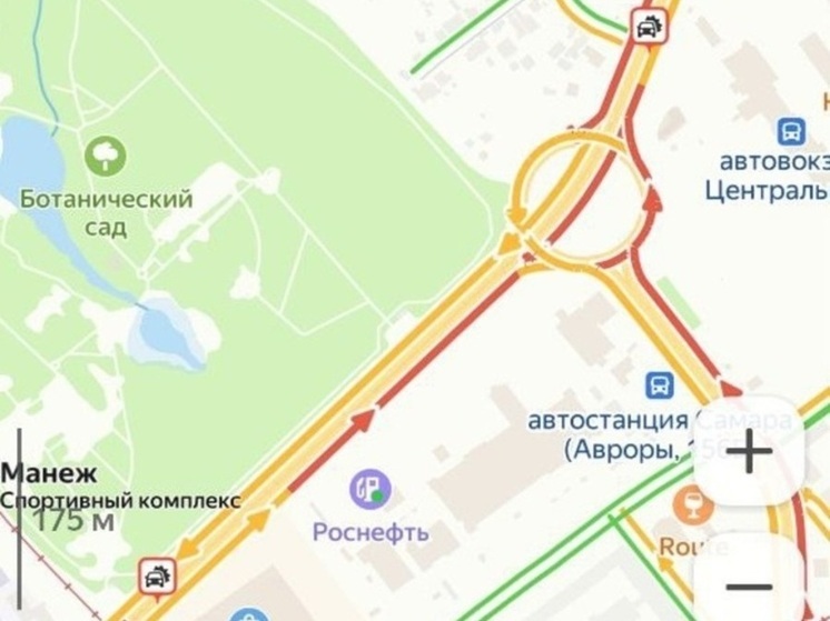 В Самаре из-за двух ДТП на Московском шоссе образовались пробки утром 21 ноября