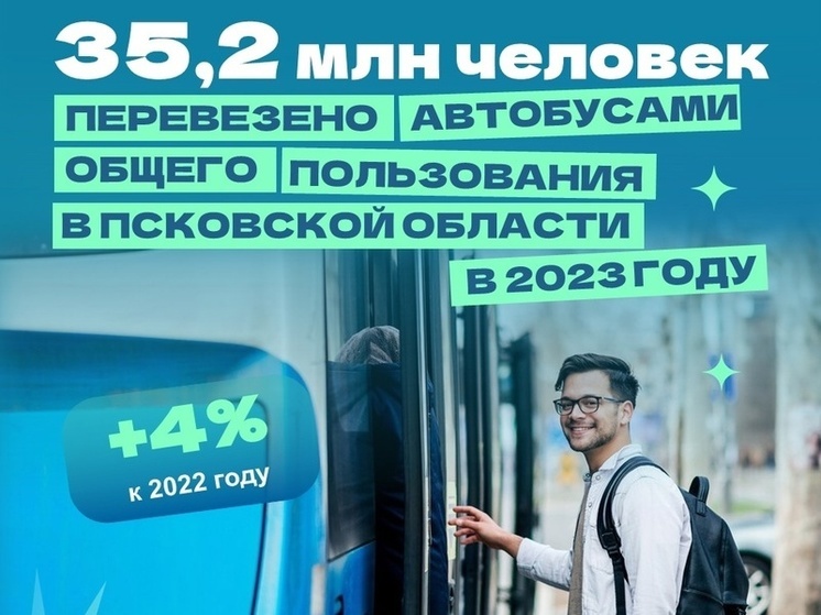 35,2 млн человек перевезли псковские автобусы в 2023 году