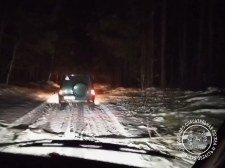 Трое человек застряли на внедорожнике в лесу в Томском районе