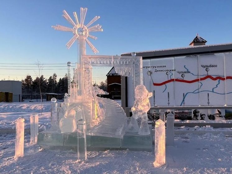 В Нижнем Бестяхе прошел ежегодный конкурс ледовых скульптур