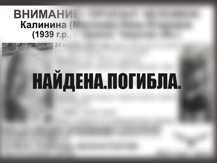 В Тверской области обнаружили мертвой пропавшую бабушку