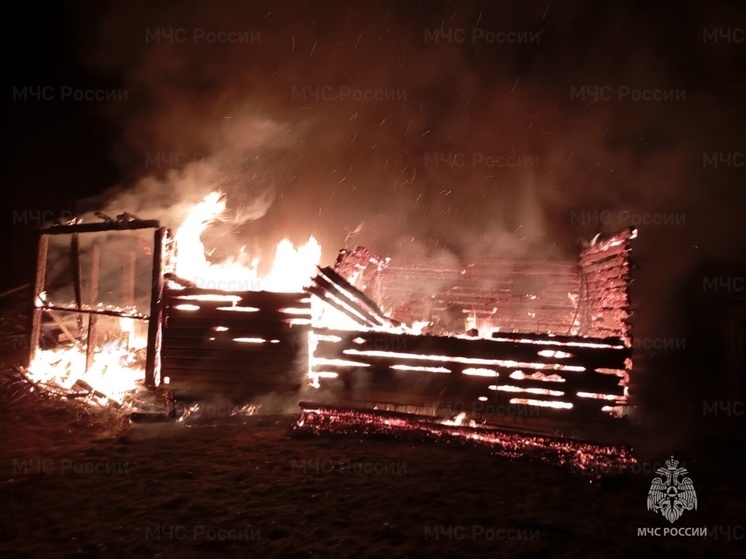 Восемь пожарных тушили баню под калужским Жуковом