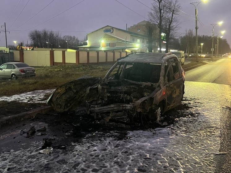 В полиции рассказали подробности возгорания «Фольксвагена» на Вурнарском шоссе