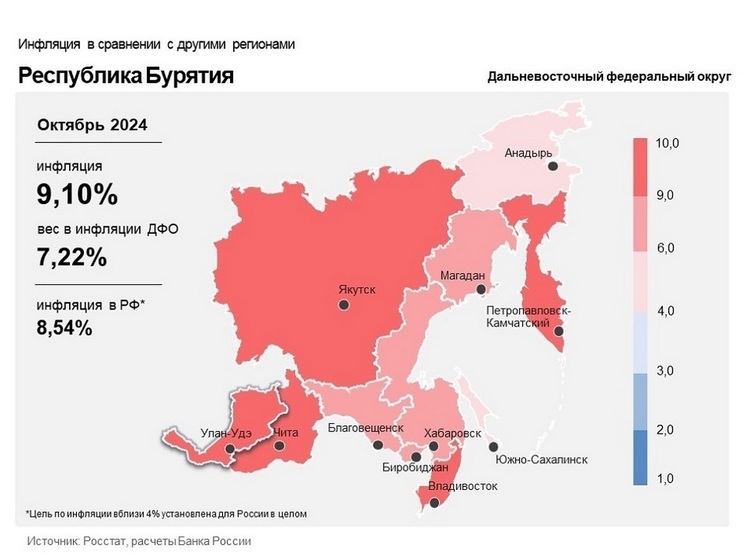 Инфляцию в Бурятии в октябре снижали груши, лимоны и бананы