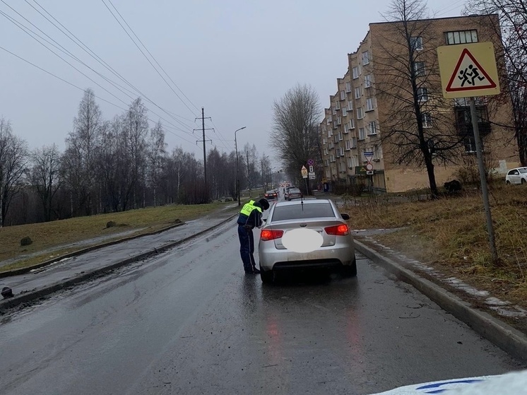 Водитель в Петрозаводске не пропустил пешехода и тут же был остановлен