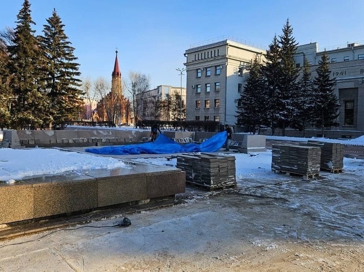 Ремонт мемориала «Вечный огонь Славы» в Иркутске продолжается в преддверии 80-летия Великой Победы