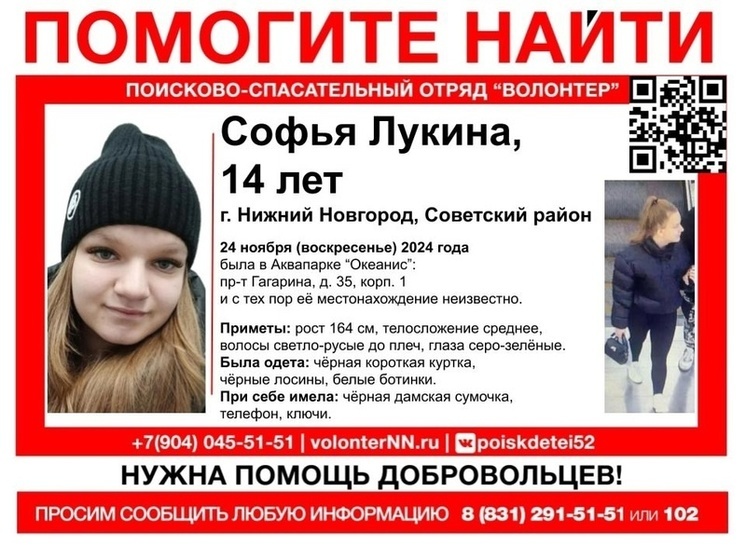 14-летнюю девочку ищут в Нижнем Новгороде шестой день