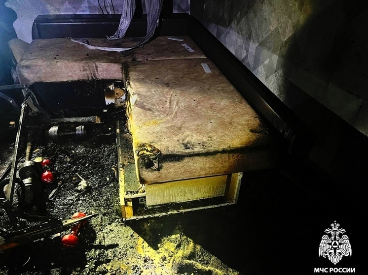 Пожар в Смоленской области в Вязьме уничтожил диван