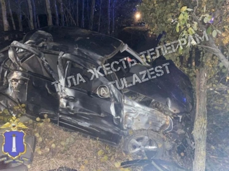 Страшная авария случилась в Новомосковске: водитель погиб, машина всмятку