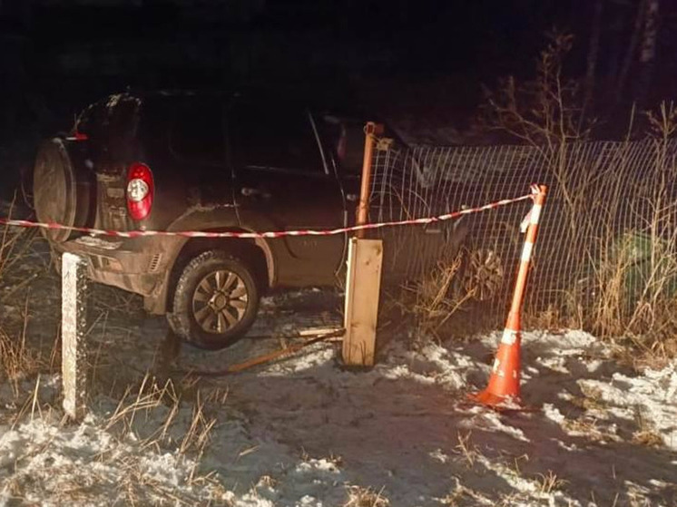 В Окуловском районе автомобиль врезался в забор