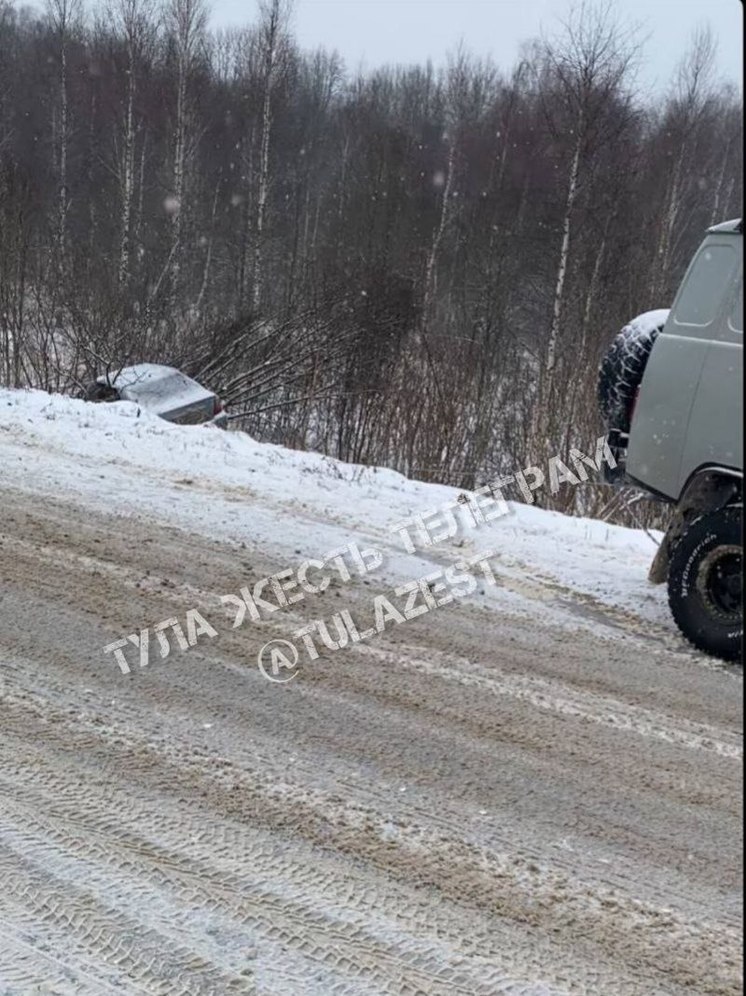 «Сели пузом на деревья»: под Одоевым машину с пенсионером вытащили из кювета