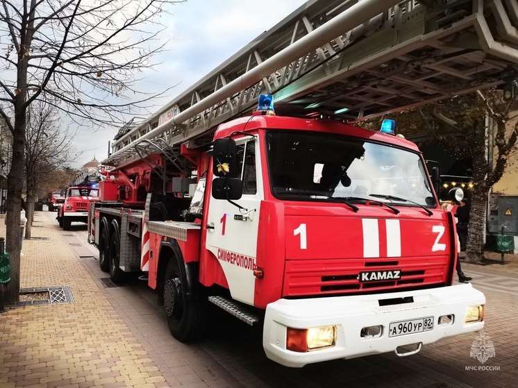 В Симферополе пожарные спасли человека при тушении автомобиля