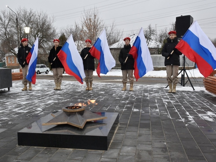 В Новоайдаре открыли мемориал, который помогли восстановить тамбовчане