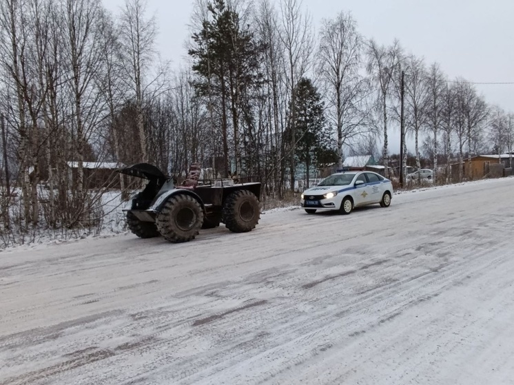 Пожилая жительница Холмогоррского округа управляла каракатом, не имея водительских прав
