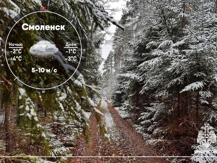 9 декабря в Смоленске ожидается гололедица