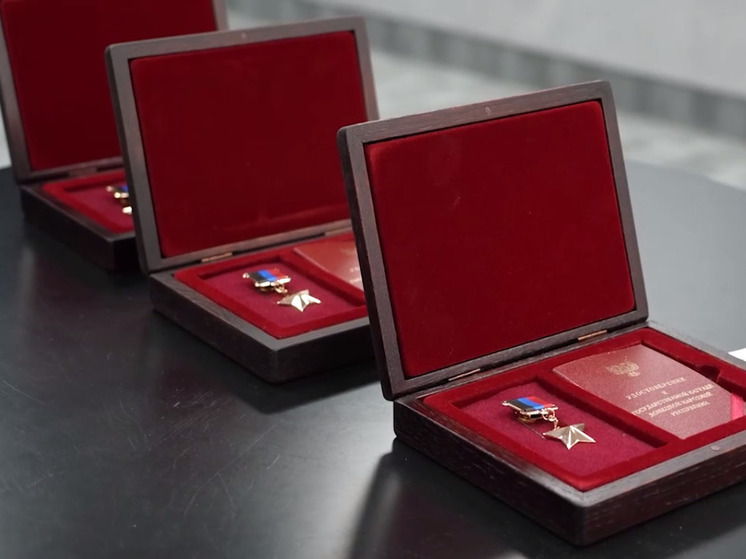 Золотую Звезду Героя ДНР вручили трем военнослужащим Республики