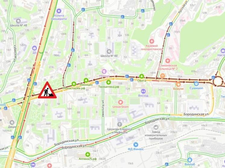 Пробка сковала Русскую во Владивостоке из-за ремонта